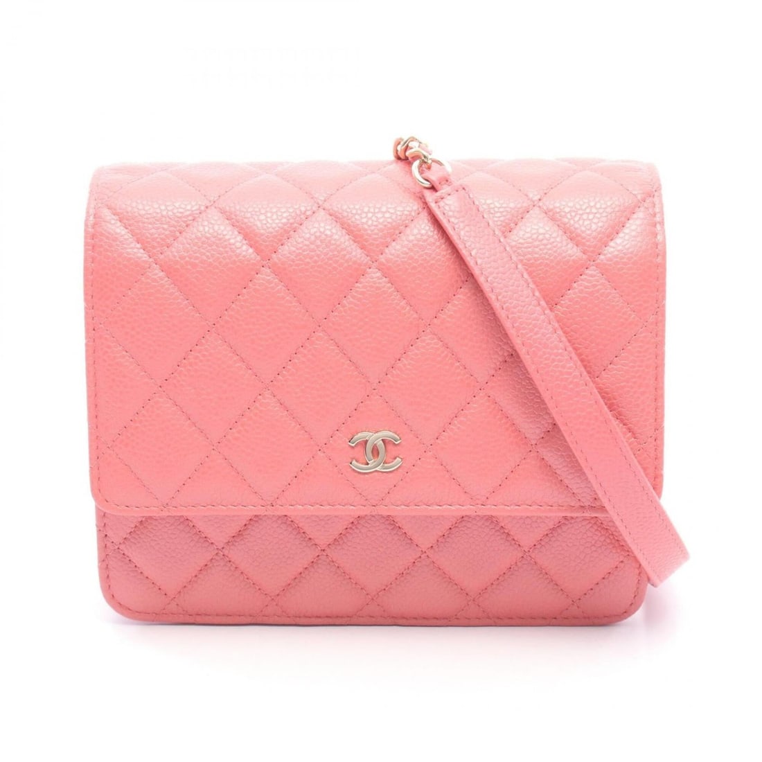 Chanel Matelassé Shoulder Bag/Handbag, Caviar Leather (Grained Calfskin), Women's, Pink, A84310 (1 of 9)