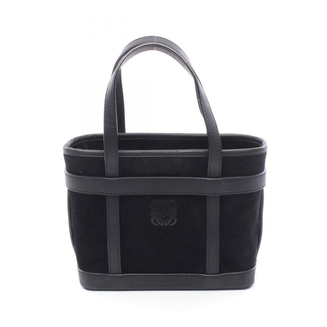 Loewe Anagram Tote Bag Handbag Suede Leather Women's Black: --- Catalog ---Category: SizeSize (HxWxD): 17cm x 21cm x 9cm / 6.69'' x 8.26'' x 3.54''Category: DesignType: Tote bagColor: BlackGender: WomenMaterial: Suede , Leather Category: GeneralBrand: Loewe---