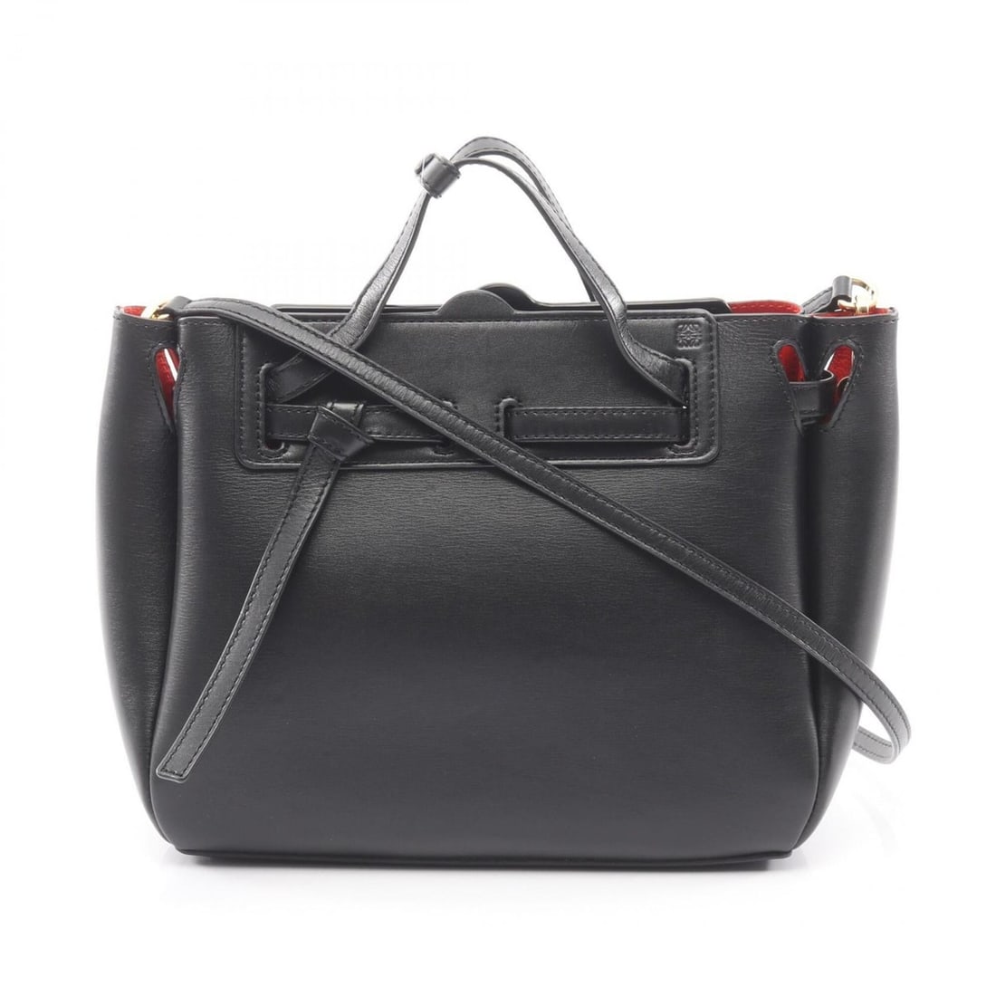 Loewe LAZO MINI BAG 2-way handbag, leather, women's, black. (1 of 10)