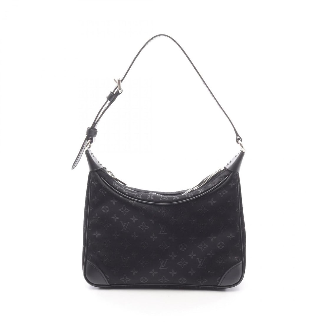 Louis Vuitton Little Boulogne Monogram Satin Noir Handbag, Fabric Leather, Women's, Black, M92142: --- Catalog ---Category: SizeSize (HxWxD): 10.5cm x 19cm x 5cm / 4.13'' x 7.48'' x 1.96''Category: DesignType: HandbagColor: Black, NoirGender: WomenMaterial: Fabric , Leather Category: GeneralBrand: 