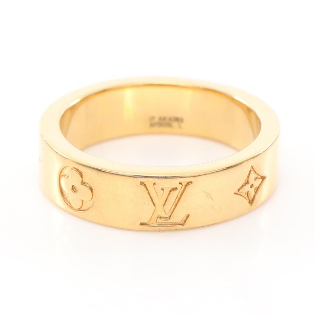 Louis Vuitton Monogram Ring, Gold Plated (GP), Men's, Tone, M1505L: --- Catalog ---Category: SizeJP Size: 21US Size: 10Category: DesignType: Band ringGender: MenMaterial: Gold platingCategory: GeneralBrand: Louis Vuitton--- Item List ---Section: ConditionRanking: Rank