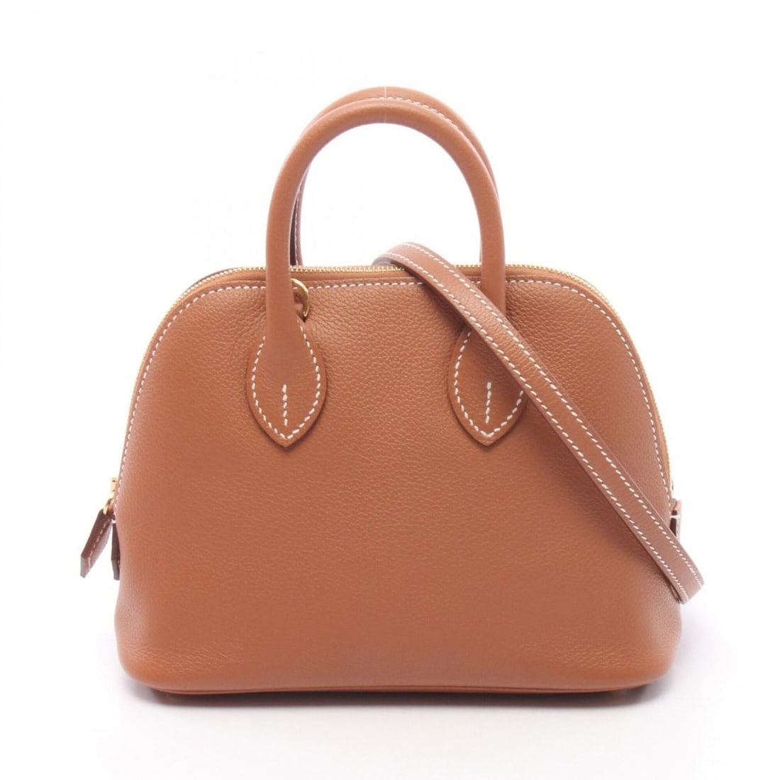 Hermes Bolide 1923 Mini 2-Way Handbag, Leather, Evercolor, Women's, Brown (1 of 7)