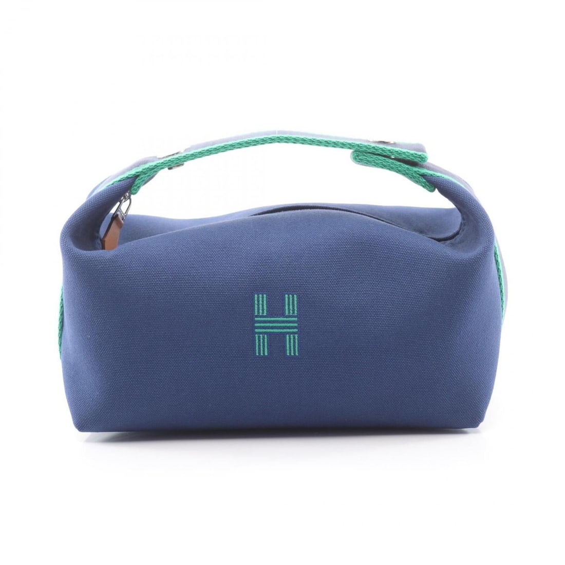 Hermes Bride à Brac PM Handbag, Canvas, Women's, Navy/Green, H104222M: --- Catalog ---Category: SizeSize (HxWxD): 10cm x 21cm x 13cm / 3.93'' x 8.26'' x 5.11''Category: DesignType: HandbagColor: Green, NavyGender: WomenMaterial: Canvas Hardware Color: SilverCategory: Gen