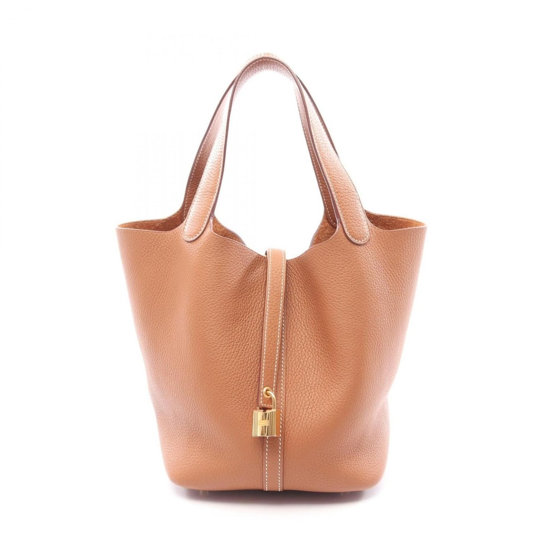 Hermes Picotin Lock MM Handbag, Leather, Taurillon Clemence Women's, Brown (1 of 20)