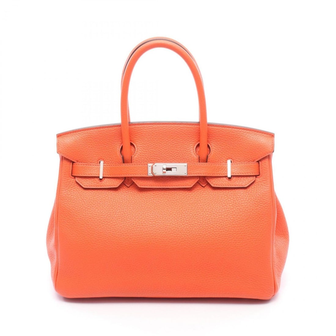 Hermes Birkin 30 Handbag, Leather, Togo Women's, Orange: --- Catalog ---Category: SizeSize (HxWxD): 24cm x 30cm x 15cm / 9.44'' x 11.81'' x 5.9''Category: DesignType: HandbagColor: Orange, Orange poppyGender: WomenMaterial: Togo leather , Leather Hardware C