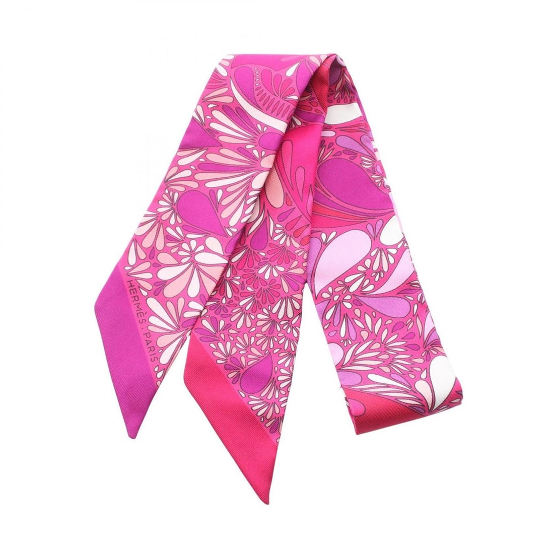 Hermes Twilly Millefleurs du Mexico Scarf/Muffler, Silk, Women's, Pink/Multicolor: --- Catalog ---Category: SizeSize (LxW): 85cm x 5cm / 33.46'' x 1.96''Category: DesignType: ScarfColor: Multi-color, PinkGender: WomenMaterial: Silk Category: GeneralBrand: Hermes--- Item List ---Sect