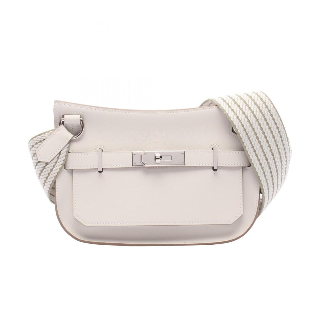 Hermes Jypsiere Mini Shoulder Bag/Handbag, Leather (Veau Swift), White, for Women: --- Catalog ---Category: SizeSize (HxWxD): 15cm x 21cm x 5cm / 5.9'' x 8.26'' x 1.96''Category: DesignType: Handbag, Shoulder bagColor: WhiteGender: WomenMaterial: Swift leather , Leather Hardware Col
