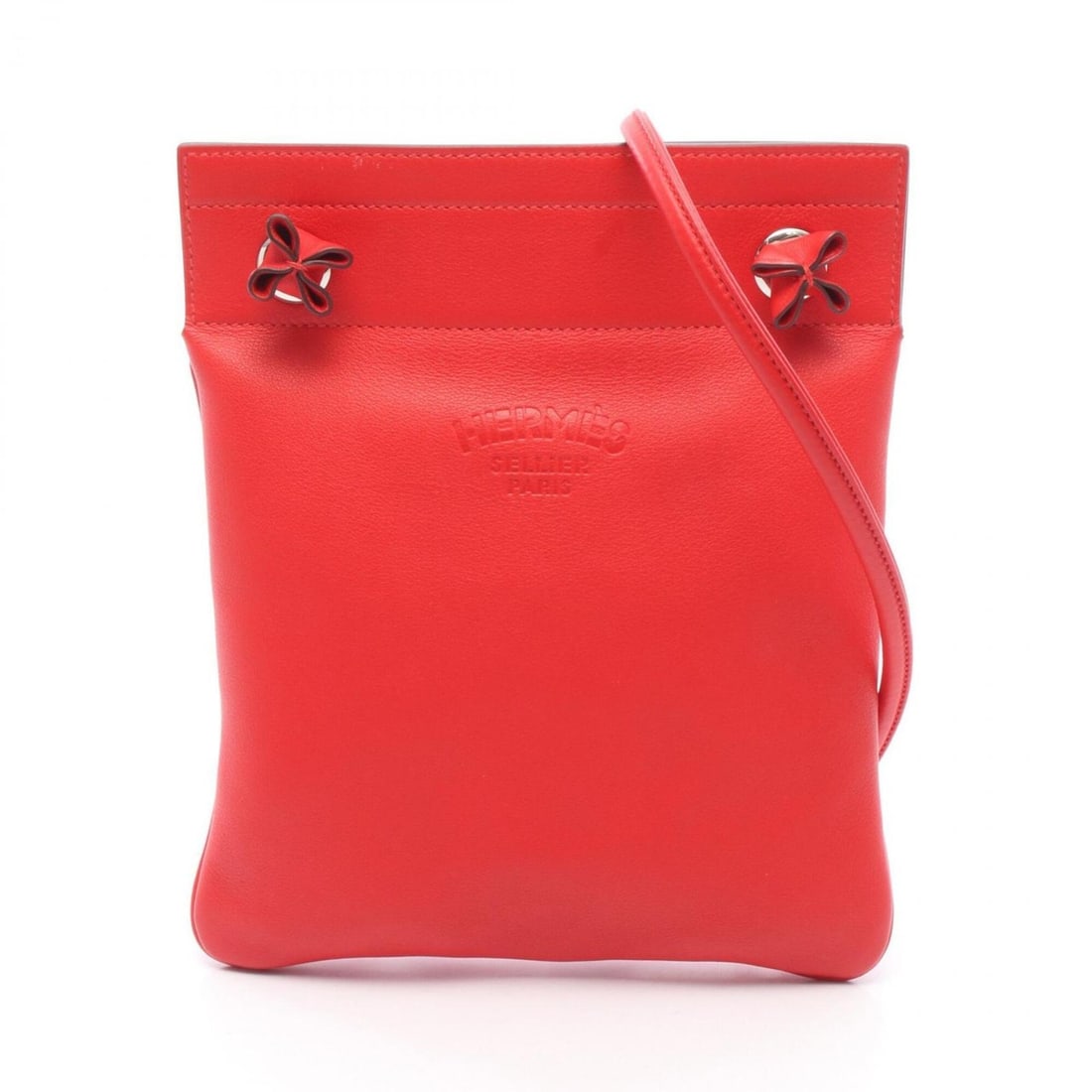 Hermes Sac Aline Mini Shoulder Bag Handbag Leather Veau Swift Women's Red: --- Catalog ---Category: SizeSize (HxWxD): 22.5cm x 20cm x 5.00mm / 8.85'' x 7.87'' x 0.19''Category: DesignType: Handbag, Shoulder bagColor: Red colorGender: WomenMaterial: Swift leather , Leather Ha