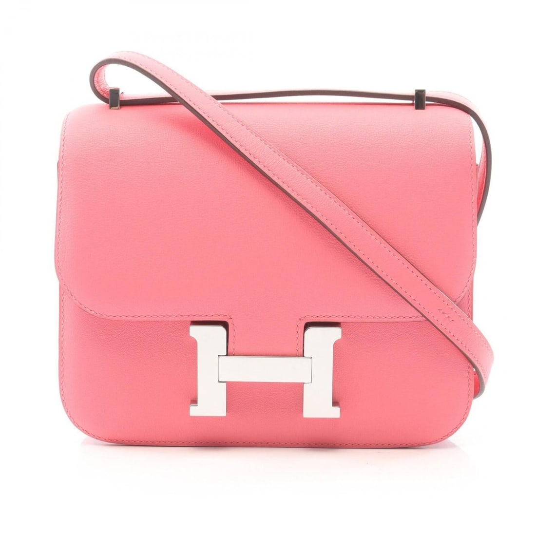 Hermes Constance 3 Mini Shoulder Bag/Handbag, Leather, Calfskin (Veau Swift), Pink Tone: --- Catalog ---Category: SizeSize (HxWxD): 15cm x 18cm x 3cm / 5.9'' x 7.08'' x 1.18''Category: DesignType: Handbag, Shoulder bagColor: Pink, Rose azaleeGender: WomenMaterial: Swift leather , Leather 