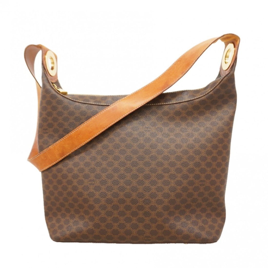 Celine Macadam Shoulder Bag, Brown, Women's: --- Catalog ---Category: SizeSize (HxWxD): 25cm x 27.5cm x 10cm / 9.84'' x 10.82'' x 3.93''Category: DesignType: Shoulder bagColor: BrownGender: WomenMaterial: PVC Hardware Color: GoldCategory: Genera
