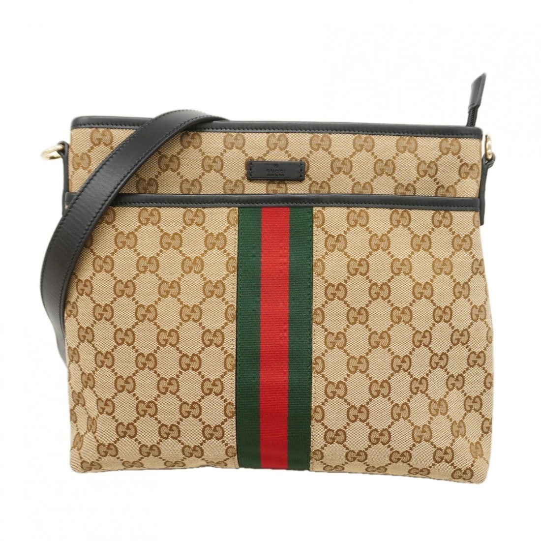 Gucci GG Canvas Sherry Line Shoulder Bag 388926 Brown Women's (1 of 20)