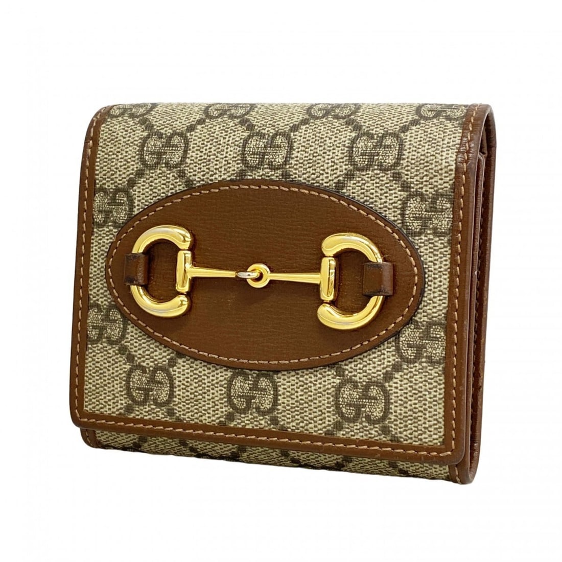 Gucci GG Supreme Horsebit Wallet 621891 Brown Women's: --- Catalog ---Category: SizeSize (HxWxD): 10cm x 11cm x 3.5cm / 3.93'' x 4.33'' x 1.37''Category: DesignType: Wallet (bi-fold)Color: BrownGender: WomenMaterial: PVC Category: GeneralMPN: 621891Brand: