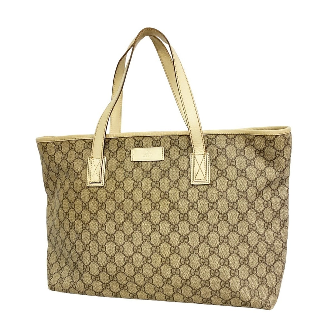 Gucci GG Supreme Tote Bag 211137 Beige Women's: --- Catalog ---Category: SizeSize (HxWxD): 28cm x 37cm x 11cm / 11.02'' x 14.56'' x 4.33''Category: DesignType: Tote bagColor: BeigeGender: WomenMaterial: PVC Hardware Color: SilverCategory: GeneralMP