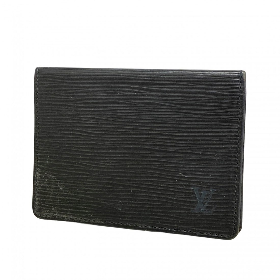 Louis Vuitton Business Card Holder/Card Case, Epi Leather, Porte 2 Cartes Vertical, M63202, Noir (1 of 19)