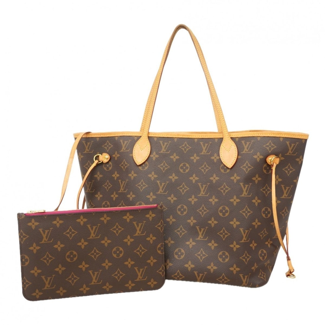 Louis Vuitton Monogram Neverfull MM Tote Bag M41178 Brown Pivoine (Women's) (1 of 13)