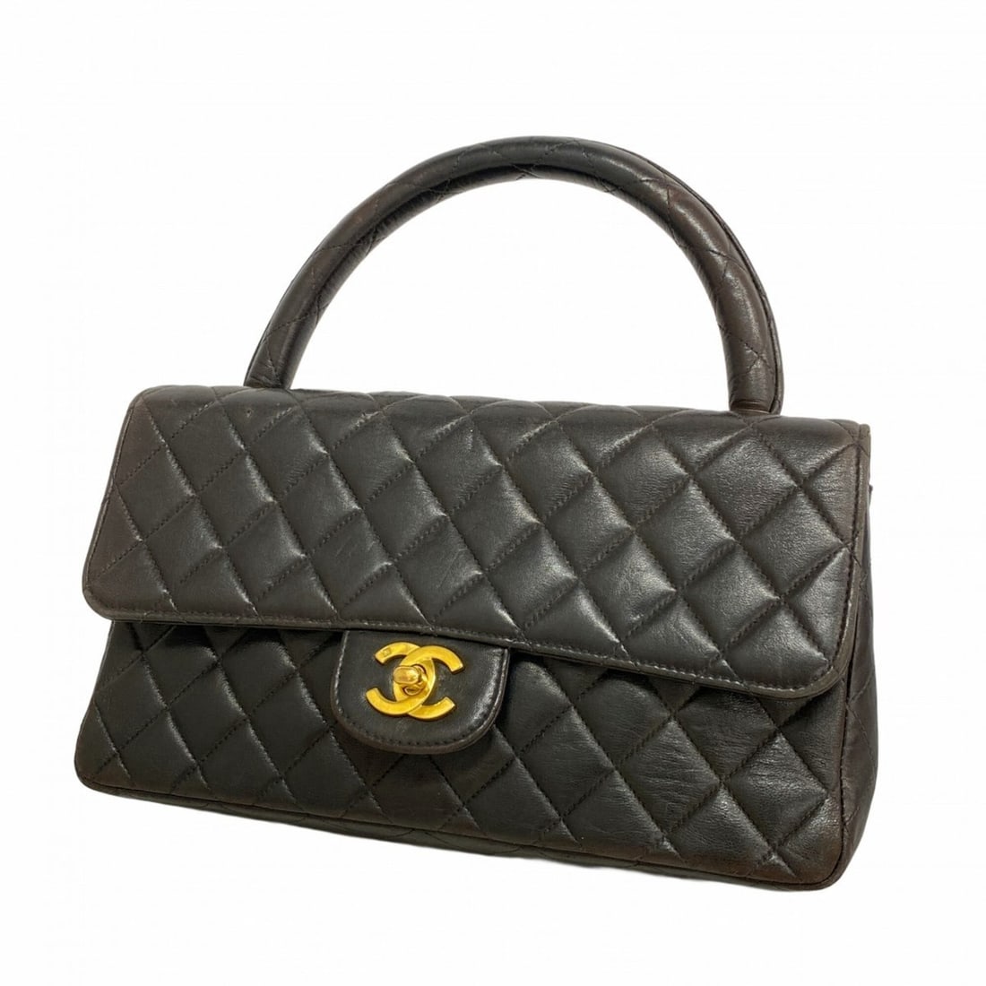 Chanel Matelassé Lambskin Handbag, Black, Women's: --- Catalog ---Category: SizeSize (HxWxD): 15cm x 25.5cm x 6.5cm / 5.9'' x 10.03'' x 2.55''Category: DesignType: HandbagColor: BlackGender: WomenMaterial: Leather Hardware Color: GoldLeather/Fur Type: