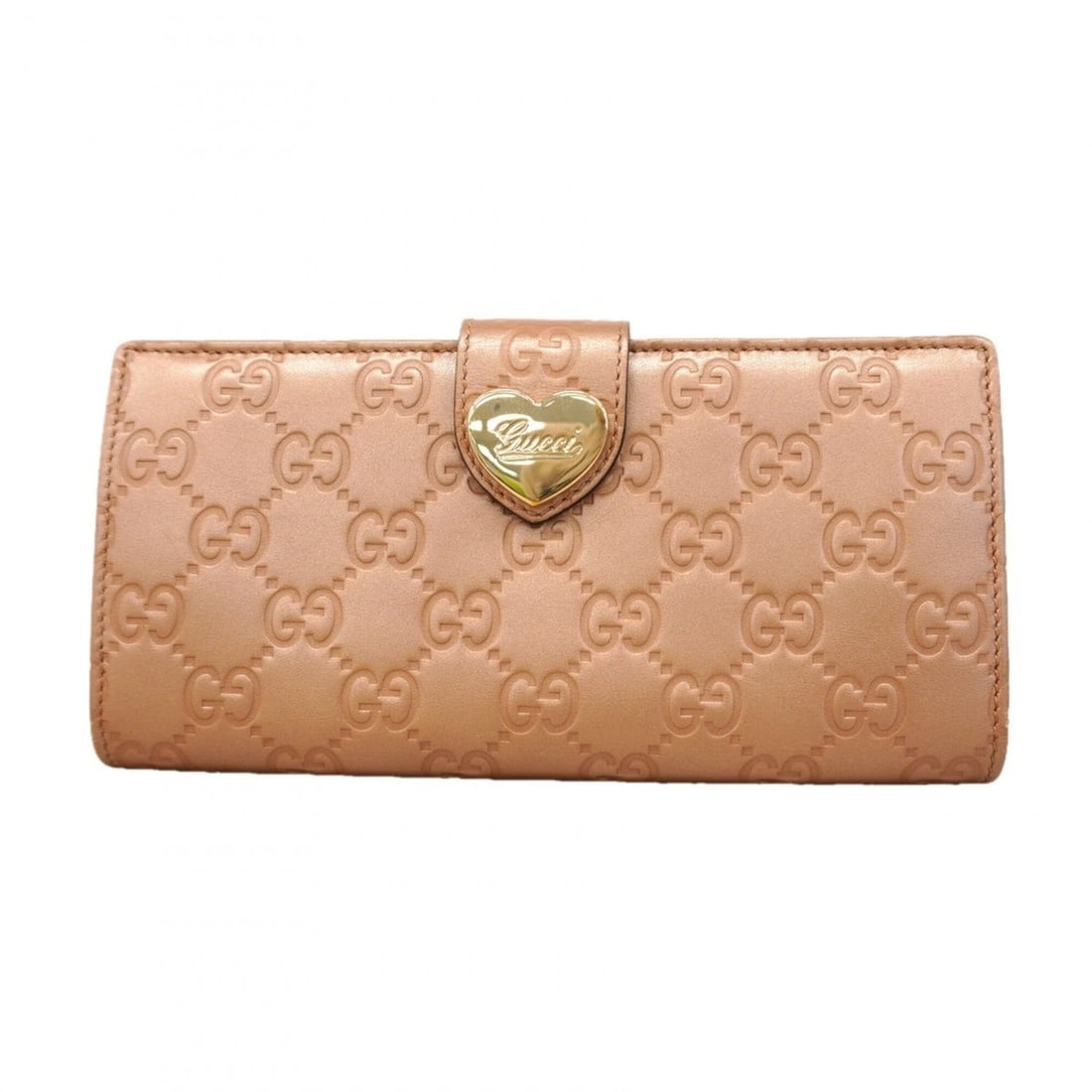Gucci long wallet, Guccissima pattern, 203550, leather, pink champagne, women's.: --- Catalog ---Category: SizeSize (HxWxD): 10cm x 19cm x 3cm / 3.93'' x 7.48'' x 1.18''Category: DesignType: Long wallet (bi-fold)Color: PinkGender: WomenMaterial: Leather Category: GeneralMPN: 203550