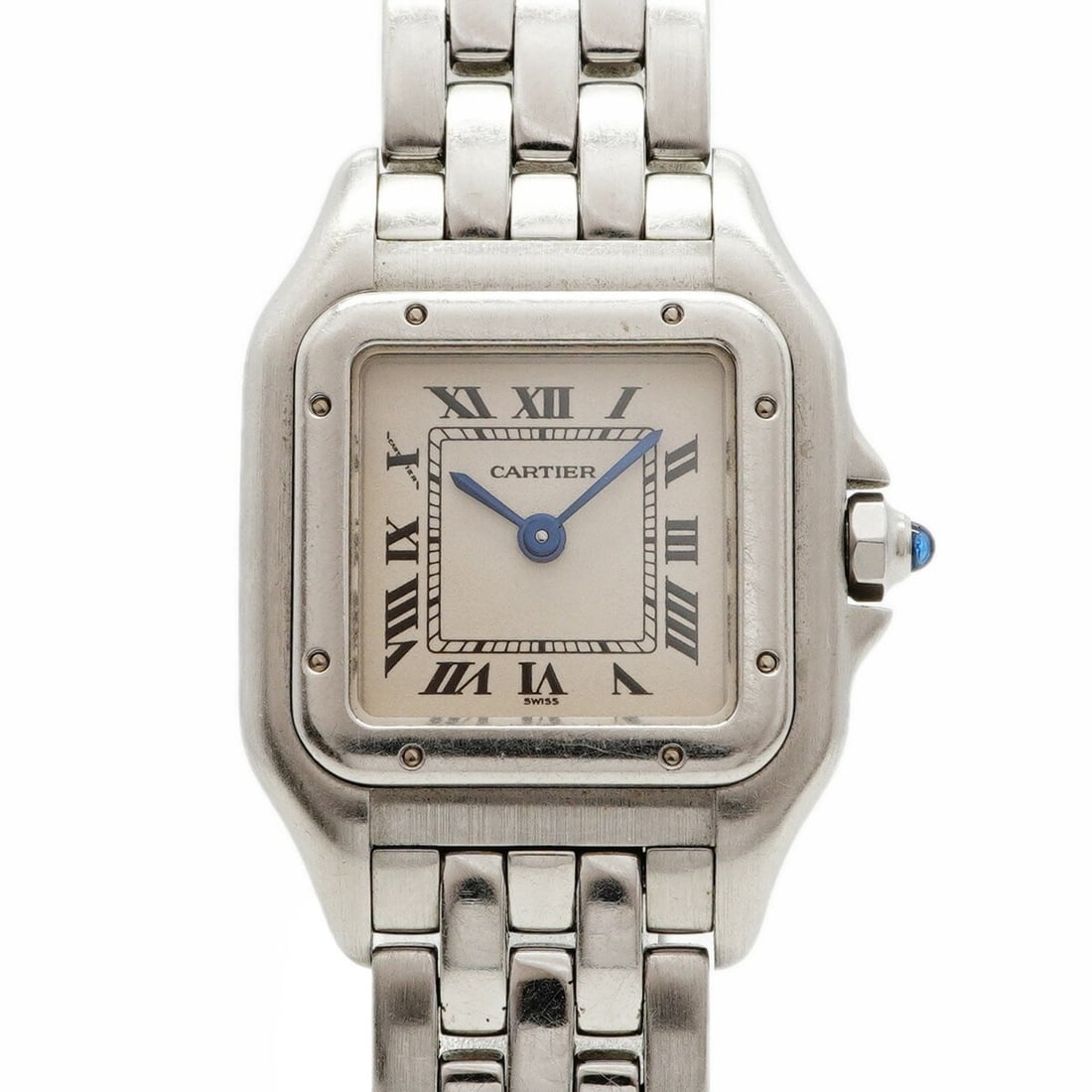 Cartier Panthère SM W25033P5 Ivory Dial Women's Watch: --- Catalog ---Category: SizeWrist Size: 13.5cm / 5.31''Case Diameter: 22mm / 0.87''Category: DesignType: WristwatchGender: WomenColor (Dial): IvoryMaterial (Band): Stainless steelCategory: GeneralMPN