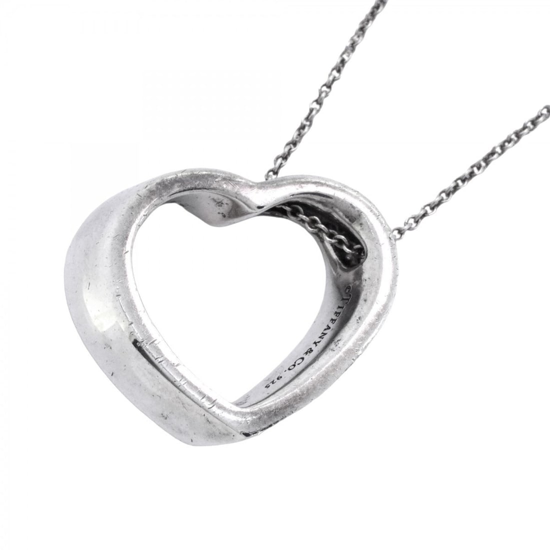 Tiffany & Co. Geometric Heart Necklace, Sterling Silver 925, Women's: --- Catalog ---Category: SizePendant Size: 17.9mm x 21.5mm / 0.7'' x 0.84''Neck Circumference: 41 cm / 16.14''Category: DesignGender: WomenMaterial: Silver 925Necklace Type: NecklaceCategory: GeneralB