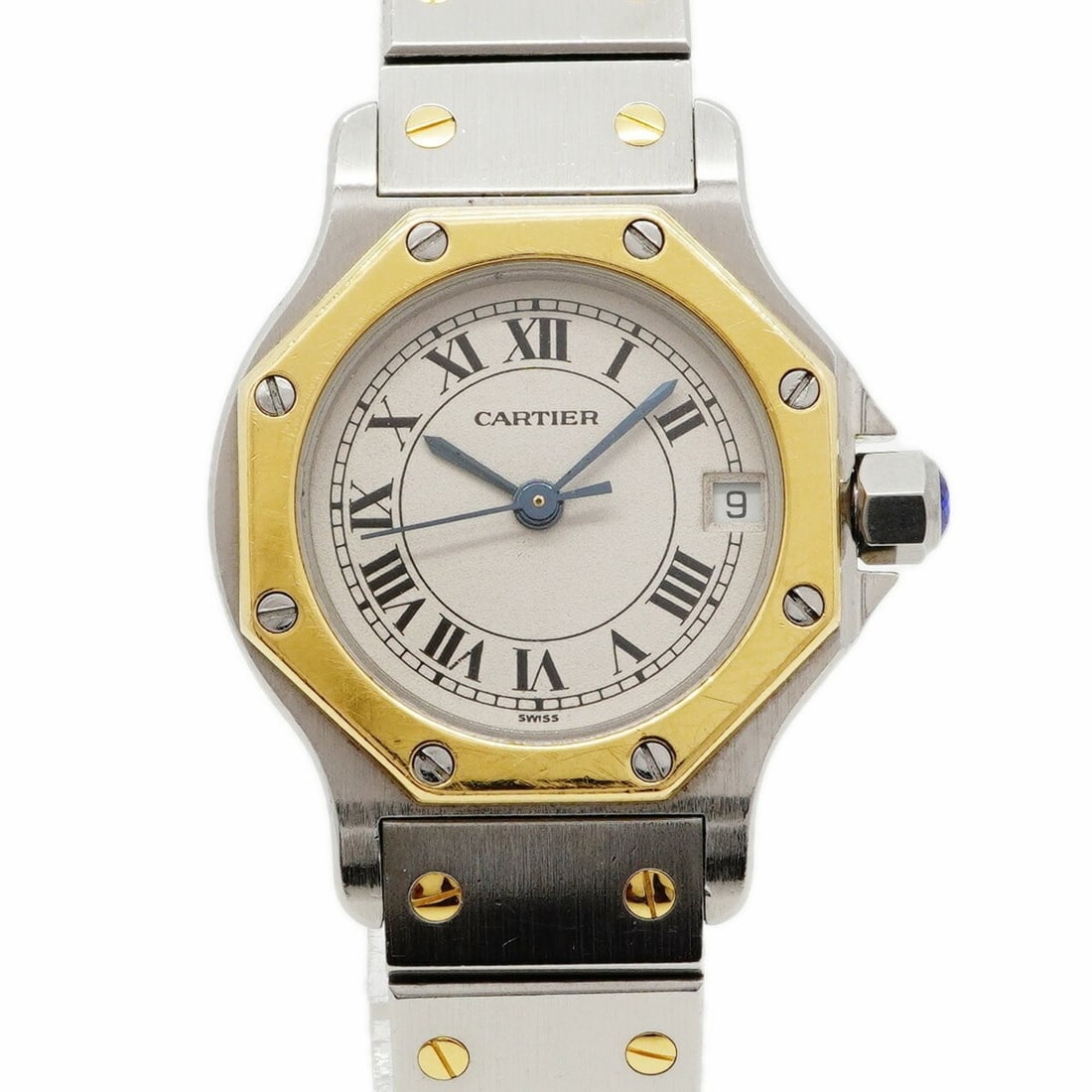 Cartier Santos Octagon SM W2001683 Ivory Dial Women's Watch (1 of 9)