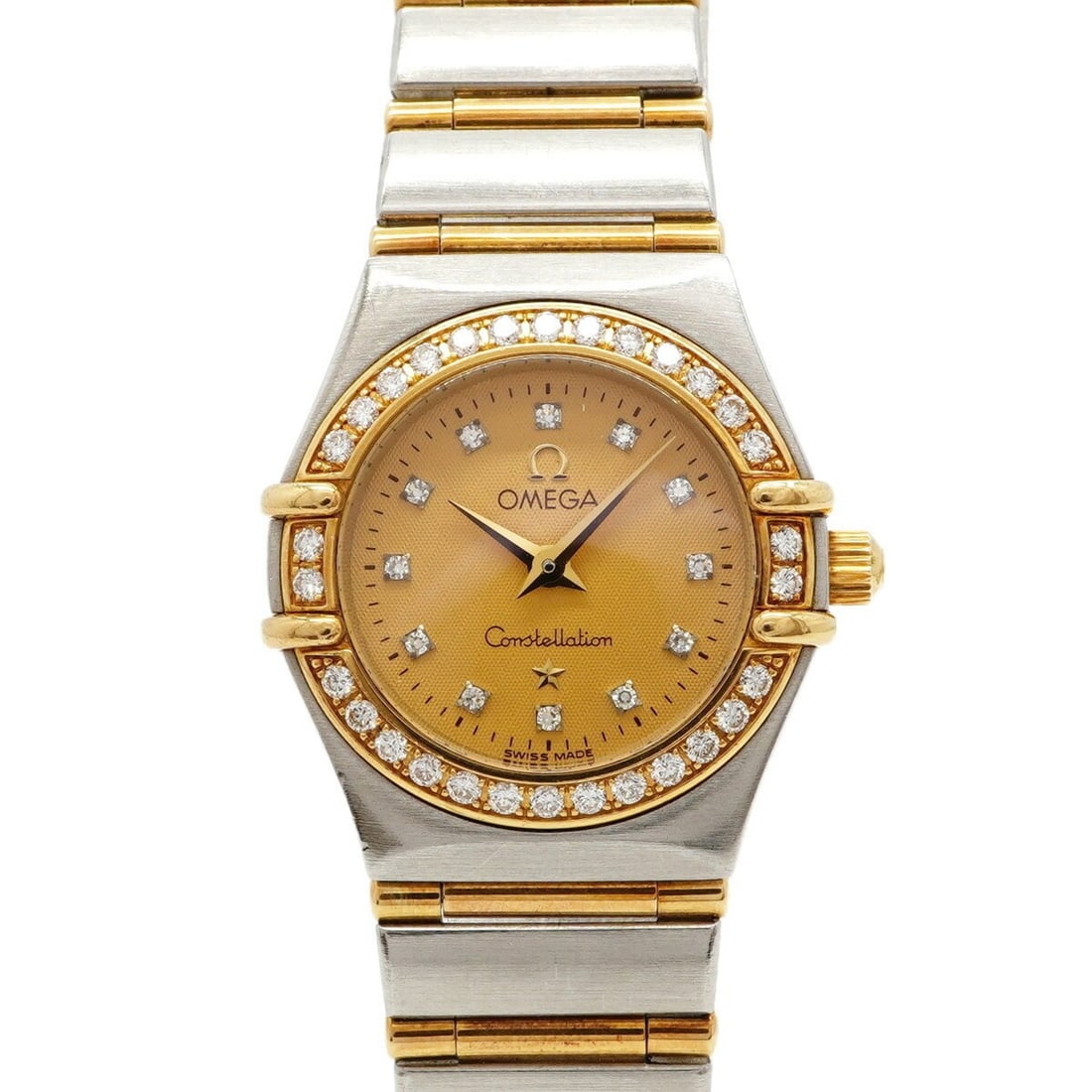 Omega Constellation 1267.15 Gold Dial Women's Watch: --- Catalog ---Category: SizeWrist Size: 16cm / 6.29''Case Diameter: 23mm / 0.91''Category: DesignType: WristwatchGender: WomenColor (Dial): GoldMaterial (Band): Stainless steel, Yellow goldCategory: 