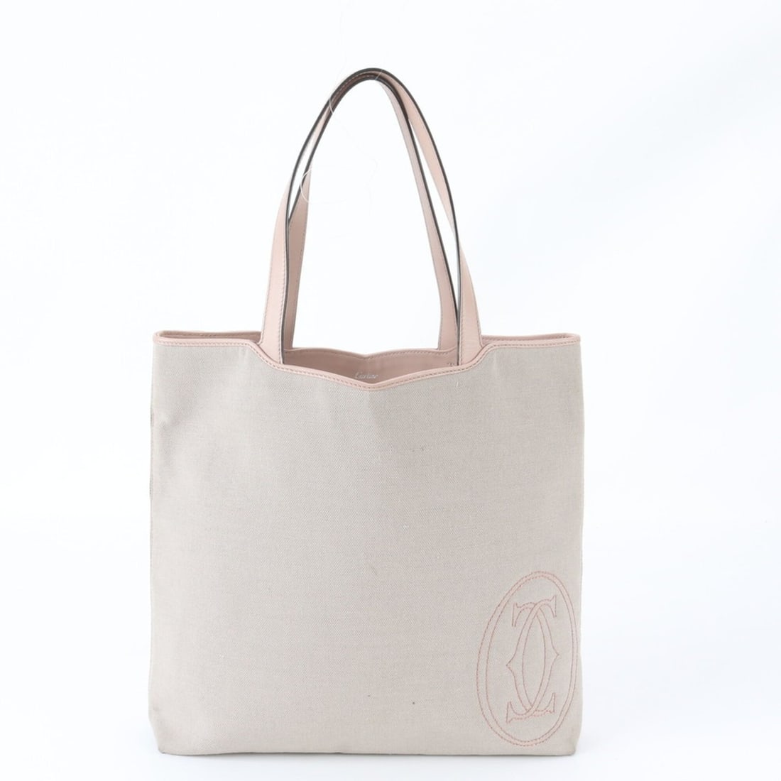 Cartier Must Line Leather Tote Bag - Handbag/Shoulder Women's: --- Catalog ---Category: SizeSize (HxWxD): 35cm x 34cm x 9cm / 13.77'' x 13.38'' x 3.54''Handle Length: 50cm / 19.68''Category: DesignType: Handbag, Tote bagColor: Beige, PinkGender: WomenMaterial: Le
