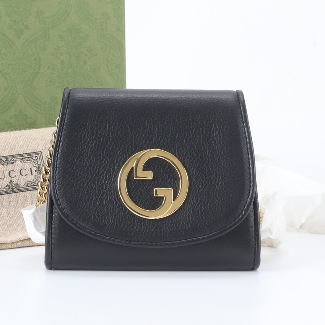 Gucci Chain Shoulder Wallet Blondie 725219 Leather Bi-fold Crossbody for Women (1 of 11)