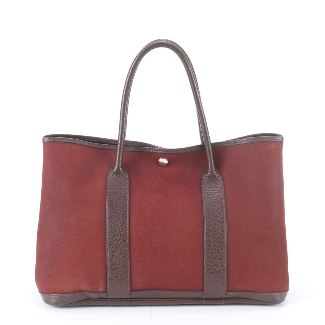 Hermes Garden Party PM Toile Officier Leather Tote Bag (?I stamp) - Handbag/Shoulder for Women (1 of 9)