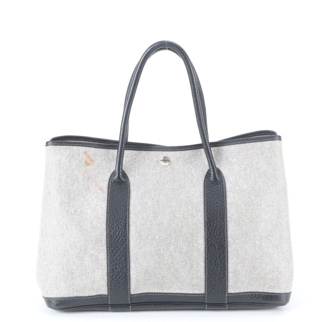 Hermes Garden Party PM Toile H Leather Tote Bag (?F stamp) - Handbag/Shoulder for Women: --- Catalog ---Category: SizeSize (HxWxD): 24cm x 36cm x 16cm / 9.44'' x 14.17'' x 6.29''Handle Length: 45cm / 17.71''Category: DesignType: Handbag, Tote bagColor: Beige, BlackGender: WomenMaterial: L