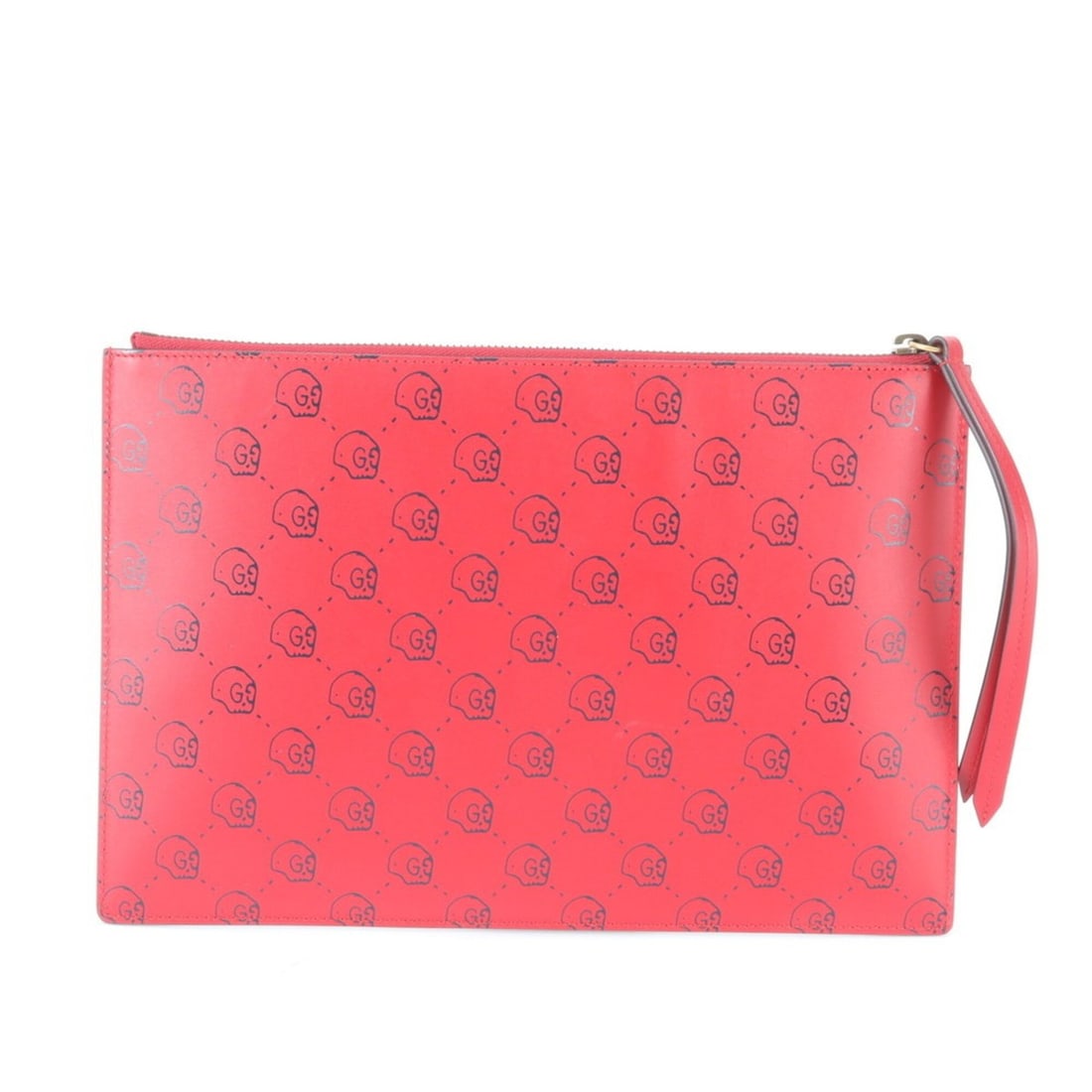 Gucci GG Ghost 457010 Leather Second Bag Clutch Handbag Pouch for Men: --- Catalog ---Category: SizeSize (HxWxD): 21cm x 30cm x 1cm / 8.26'' x 11.81'' x 0.39''Category: DesignType: HandbagColor: Red colorGender: MenMaterial: Leather Category: GeneralBrand: GucciCountry o