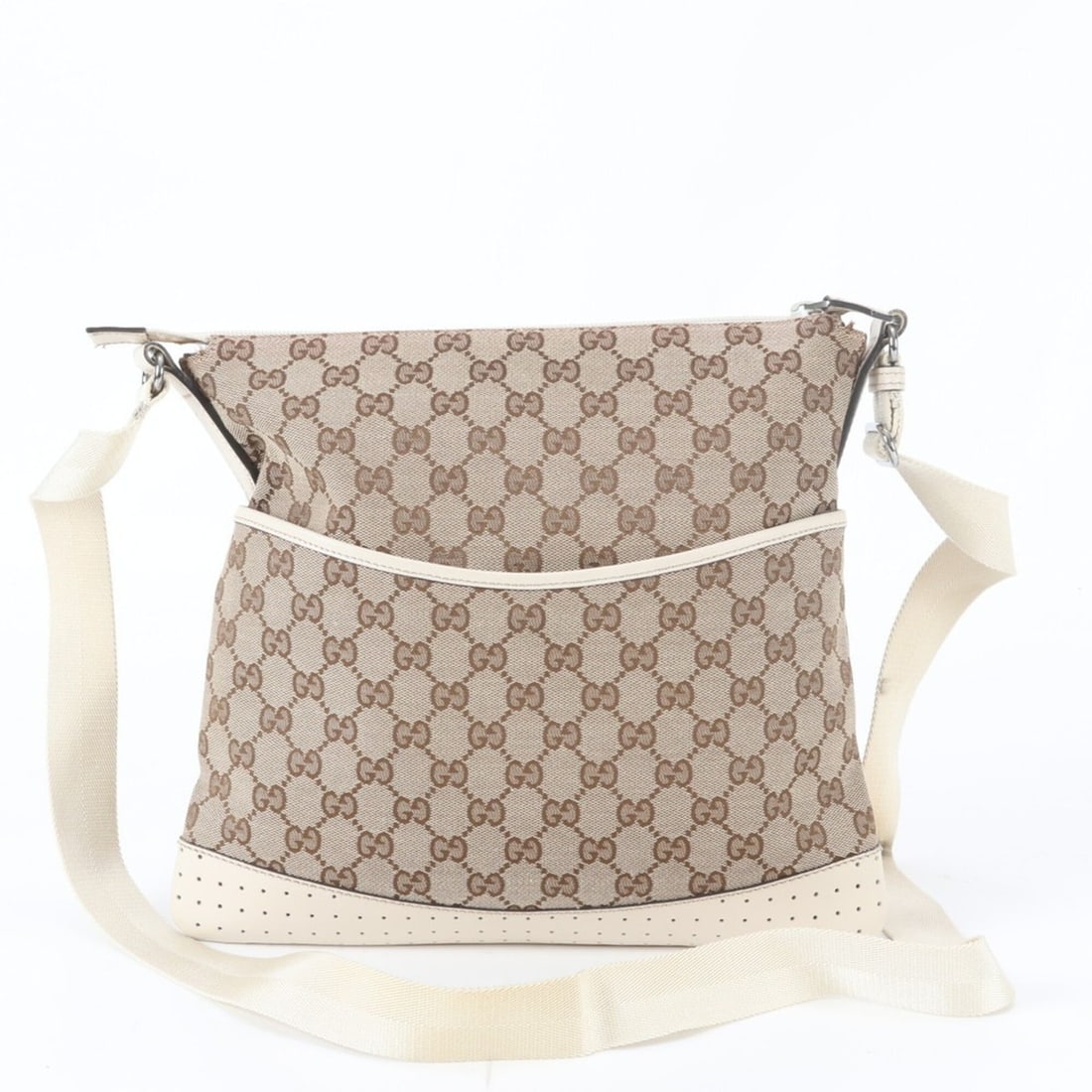 Gucci GG Canvas 145857 Leather Shoulder Bag, Crossbody Handbag, Tote Bag - Women's: --- Catalog ---Category: SizeSize (HxWxD): 28cm x 30cm x 3cm / 11.02'' x 11.81'' x 1.18''Strap Length: 130cm / 51.18''Category: DesignType: Shoulder bag, Tote bagColor: Beige, IvoryGender: WomenMateri