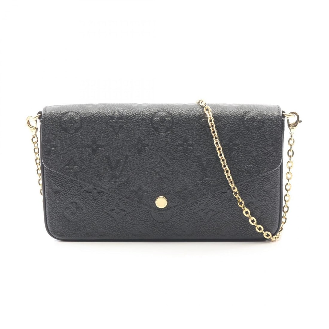 Louis Vuitton Pochette Felicie Shoulder Bag/Handbag, Leather, Monogram Empreinte, Women's, Black, (1 of 10)