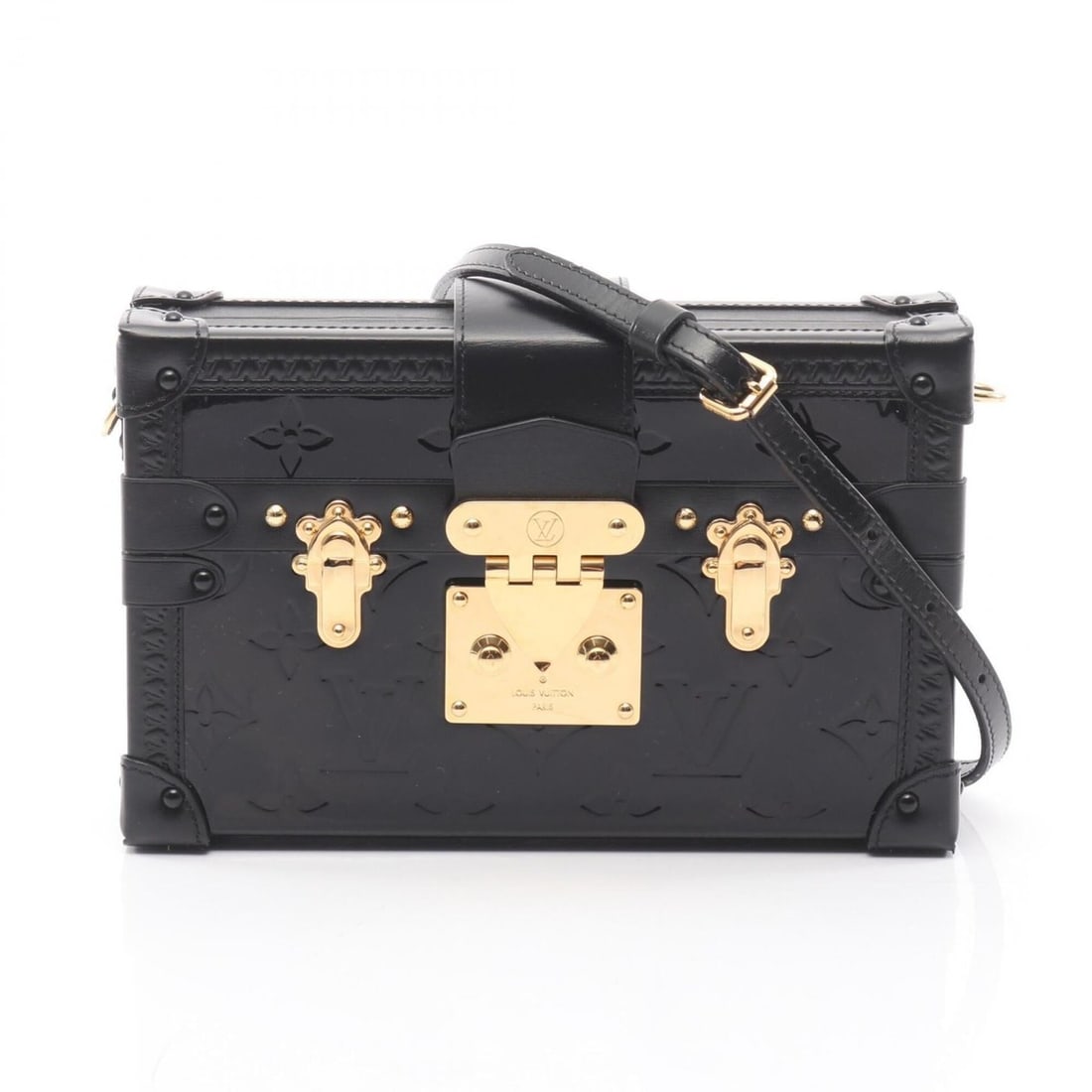 Louis Vuitton Petite Malle Shoulder Bag/Handbag, Leather, Vernis, Women's, Black, M54180: --- Catalog ---Category: SizeSize (HxWxD): 12.5cm x 20cm x 5.5cm / 4.92'' x 7.87'' x 2.16''Category: DesignType: Handbag, Shoulder bagColor: BlackGender: WomenMaterial: Leather Category: GeneralMPN: M
