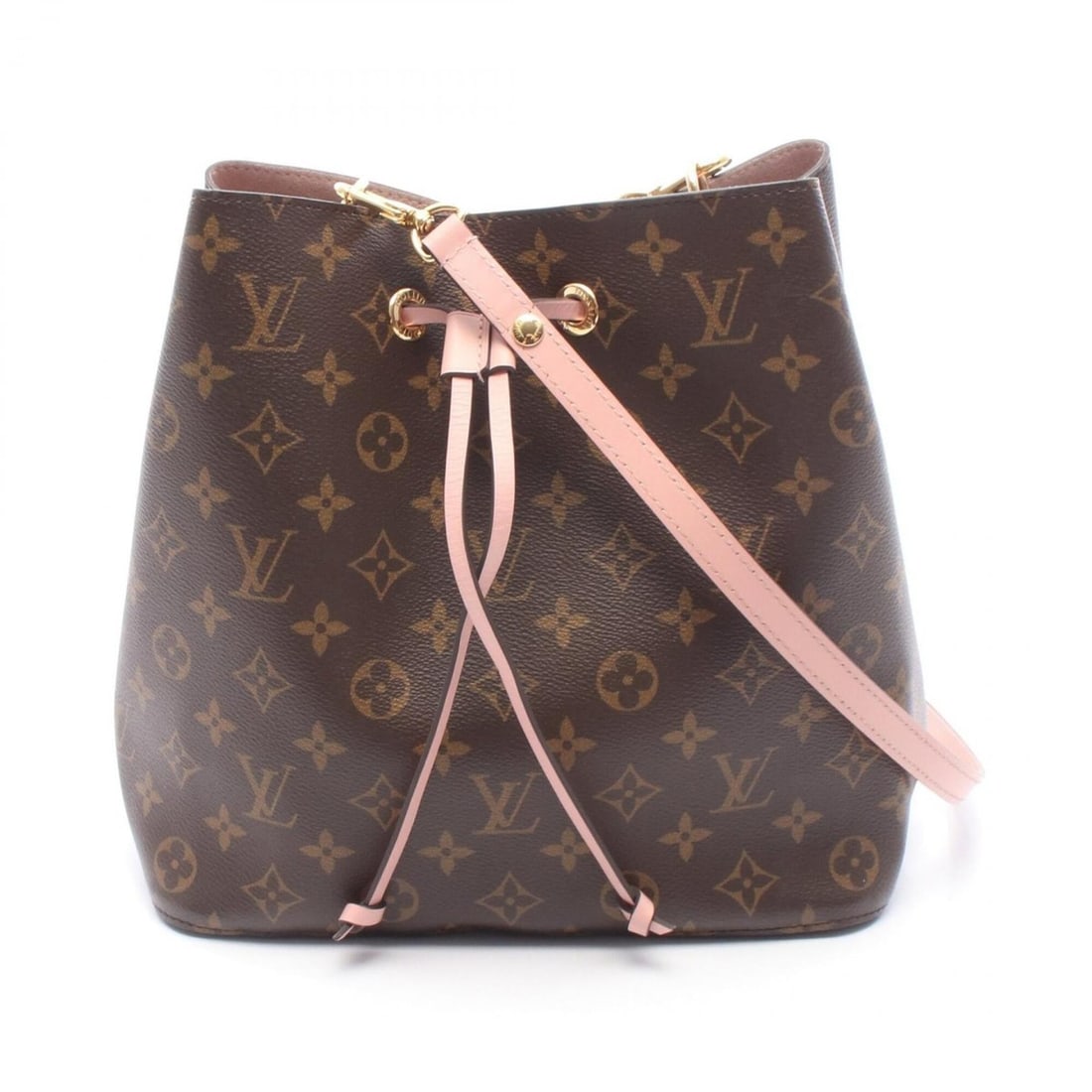 Louis Vuitton NeoNoe Monogram Rose Poudre Shoulder Bag/Handbag, Coated Canvas and Leather, Women's,: --- Catalog ---Category: SizeSize (HxWxD): 25cm x 26cm x 17cm / 9.84'' x 10.23'' x 6.69''Category: DesignType: Handbag, Shoulder bagColor: Brown, PinkGender: WomenMaterial: Coated canvas , Leather Cat