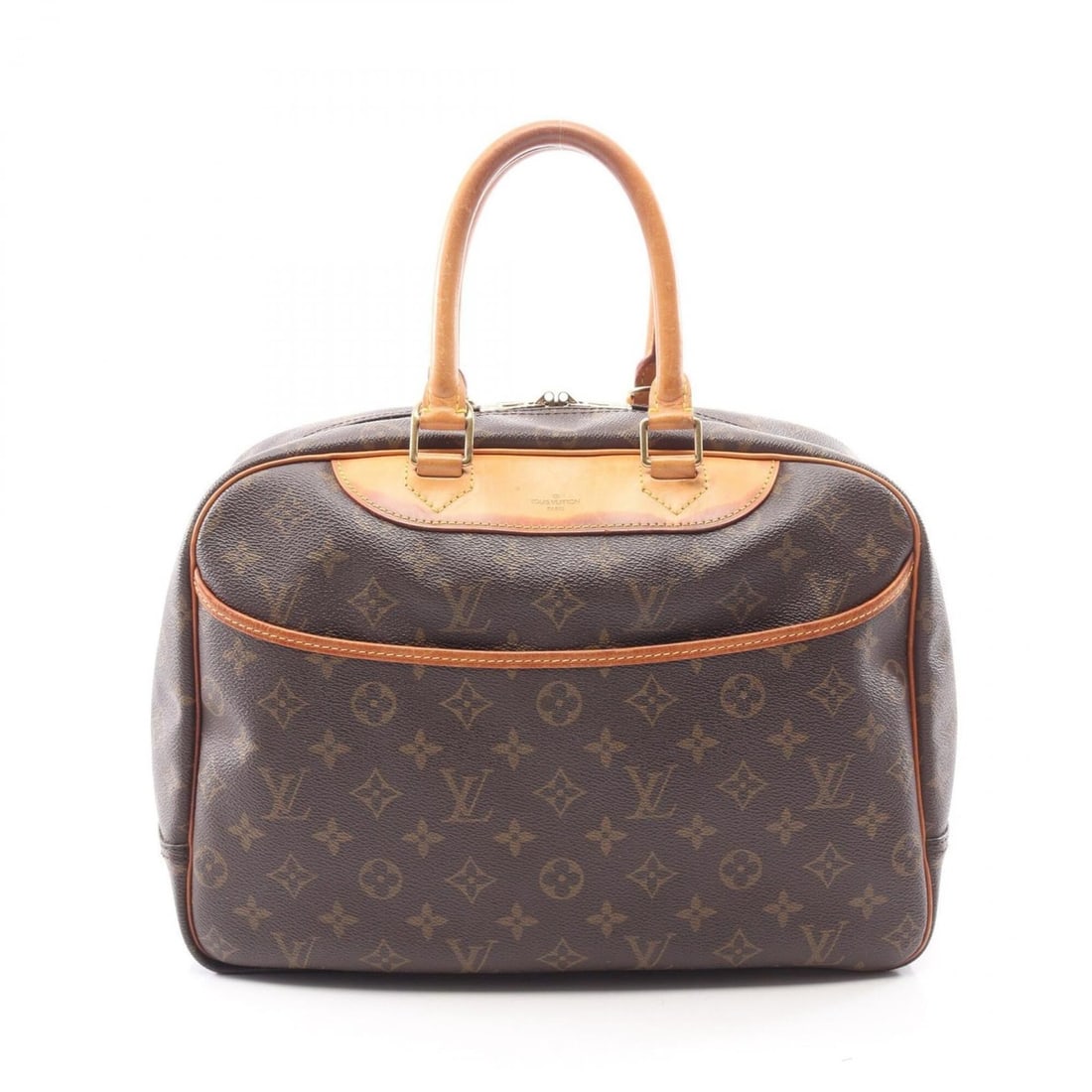 Louis Vuitton Deauville Bowling Vanity Monogram Handbag, Coated Canvas Leather, Women's, Brown,: --- Catalog ---Category: SizeSize (HxWxD): 25cm x 35cm x 14cm / 9.84'' x 13.77'' x 5.51''Category: DesignType: HandbagColor: BrownGender: WomenMaterial: PVC , Leather Category: GeneralMPN: M47270Brand