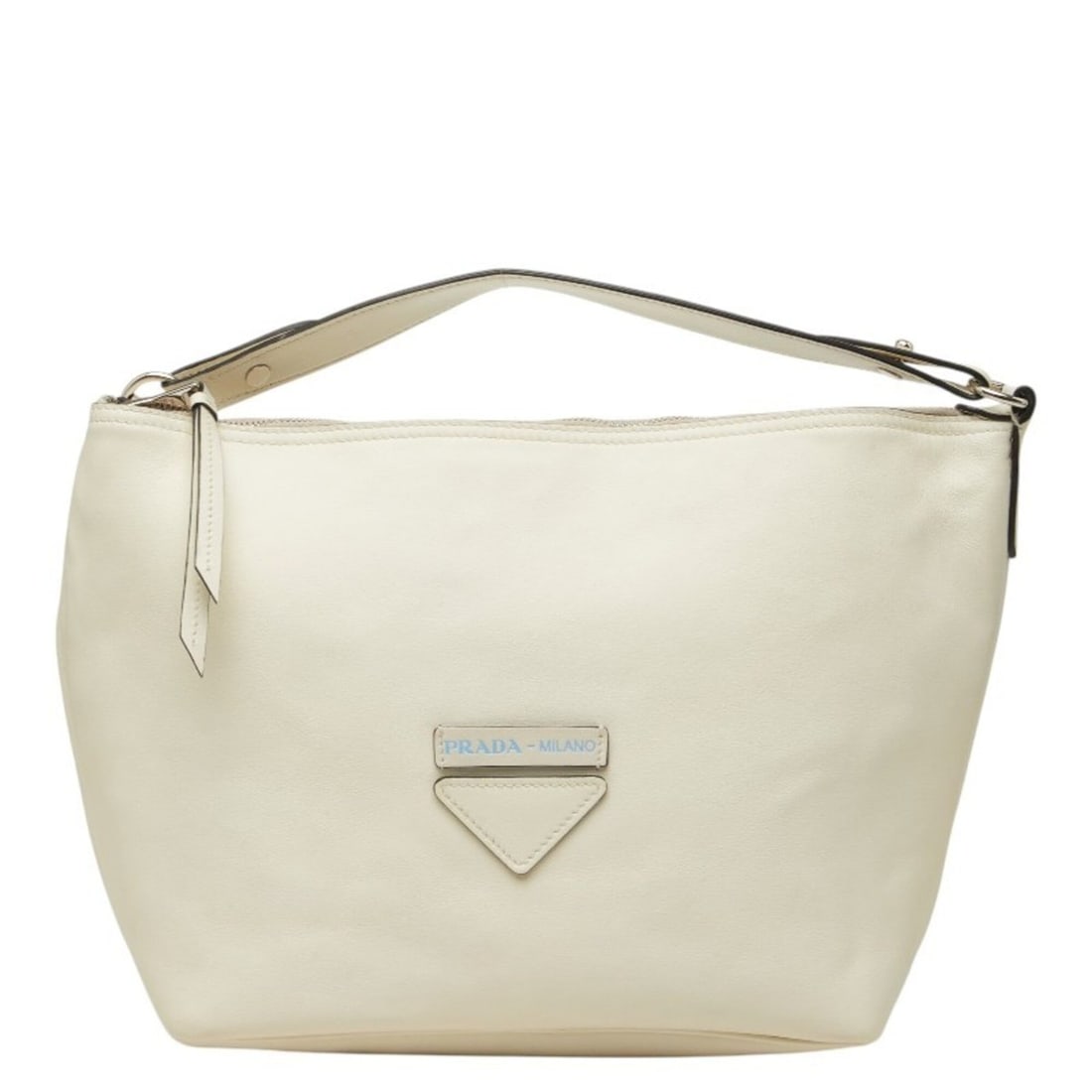 Prada One-Shoulder Bag, White Leather, Women's PRADA (1 of 11)