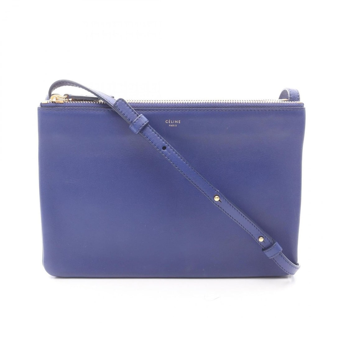 Celine TRIO LARGE Shoulder Bag/Handbag, Leather, Women's, Blue, 171453 (1 of 15)