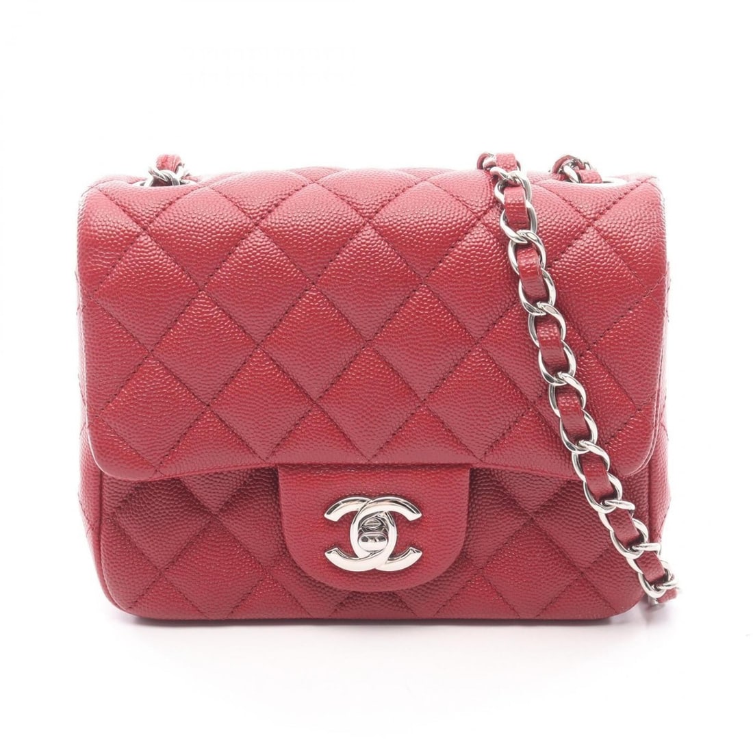 Chanel Mini Matelassé Shoulder Bag/Handbag, Caviar Leather (Grained Calfskin), Women's, Red, A35200: --- Catalog ---Category: SizeSize (HxWxD): 13cm x 17cm x 8cm / 5.11'' x 6.69'' x 3.14''Strap Length: 113cm / 44.48''Category: DesignType: Shoulder bagColor: Red colorGender: WomenMaterial: Grained Cal