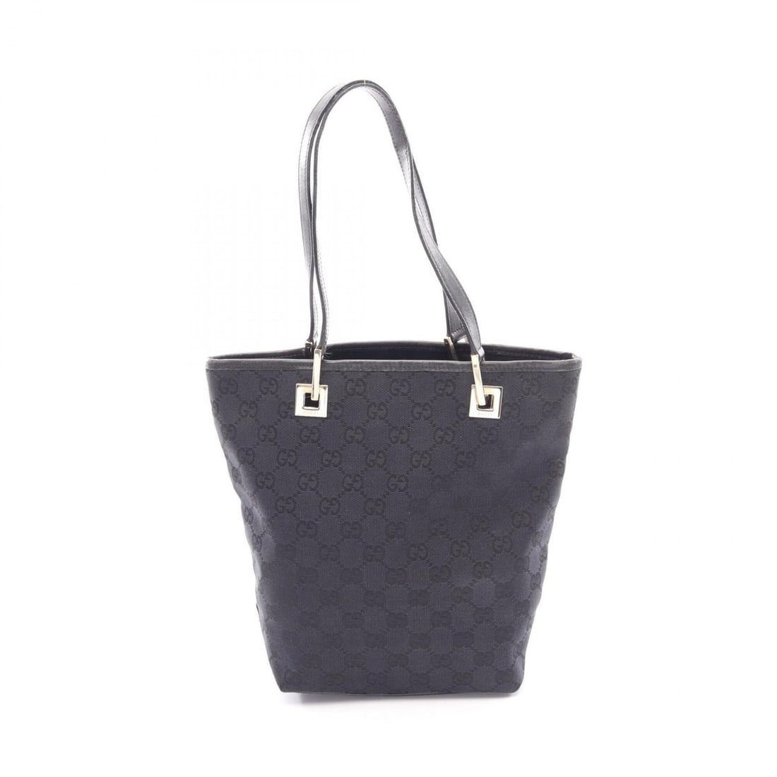 Gucci GG Canvas Tote Bag Handbag Leather Women's Black 2.1099: --- Catalog ---Category: SizeSize (HxWxD): 24cm x 17cm x 10cm / 9.44'' x 6.69'' x 3.93''Category: DesignType: Handbag, Tote bagColor: BlackGender: WomenMaterial: Canvas , Leather Category: GeneralMPN: