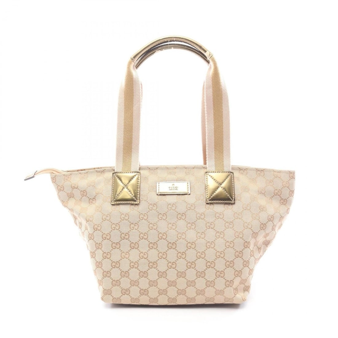 Gucci GG Canvas Tote Bag Handbag Patent Leather Women's Beige Gold 131230: --- Catalog ---Category: SizeSize (HxWxD): 23.5cm x 24cm x 20cm / 9.25'' x 9.44'' x 7.87''Category: DesignType: Handbag, Tote bagColor: BeigeGender: WomenMaterial: Canvas , Patent leather Category: Ge