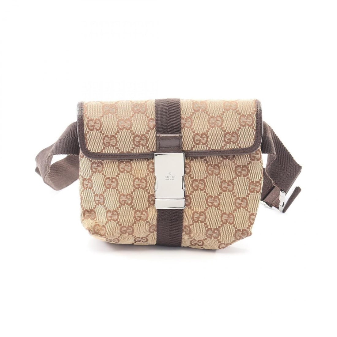 Gucci GG Canvas Waist Bag, Body Handbag, and Leather, Women's, Beige/Brown, 131236: --- Catalog ---Category: SizeSize (HxWxD): 14cm x 17cm x 6cm / 5.51'' x 6.69'' x 2.36''Category: DesignType: Fanny pack, HandbagColor: Beige, BrownGender: WomenMaterial: Canvas , Leather Category: Gen