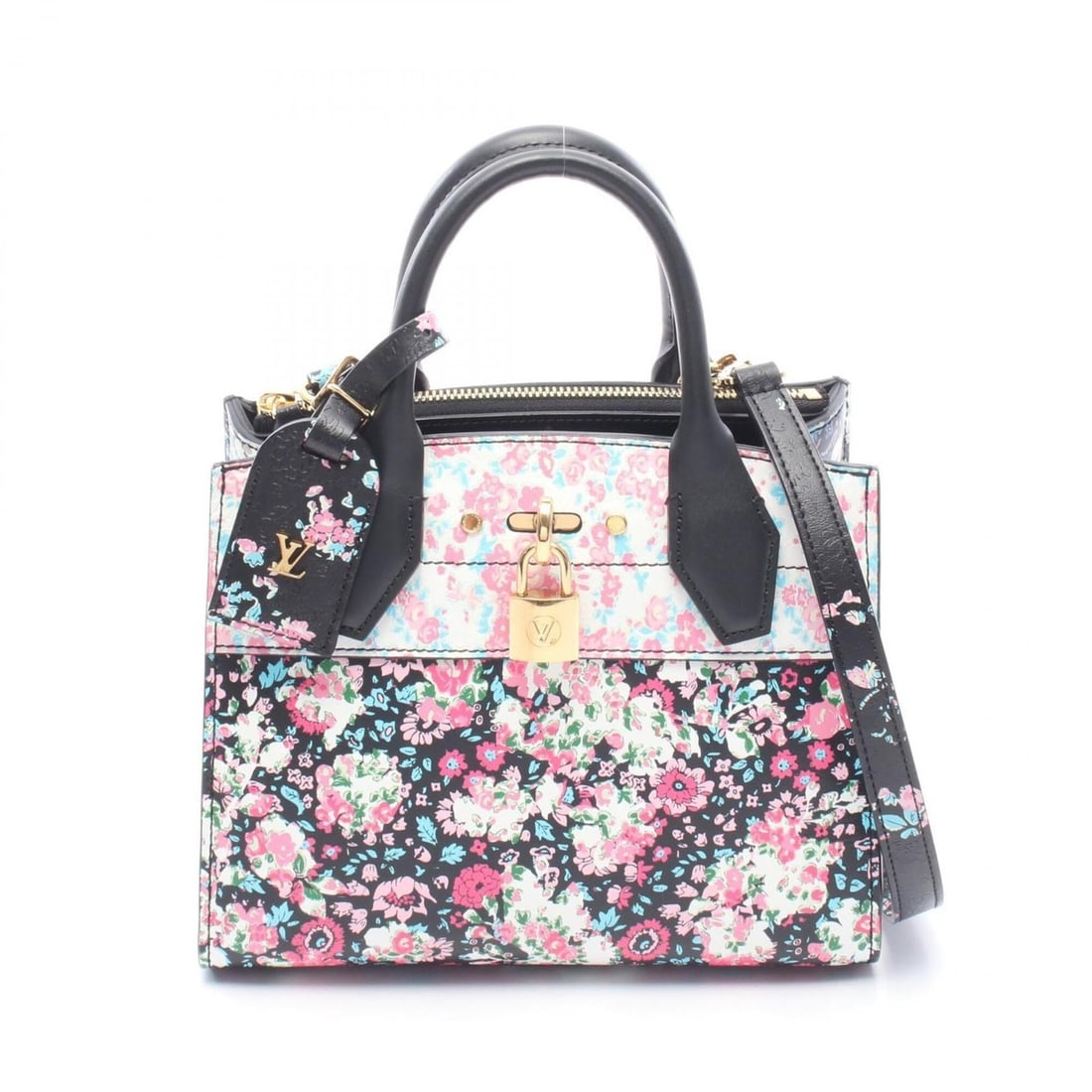 Louis Vuitton City Steamer Mini Liberty Rose 2-Way Handbag, Leather, Women's, Pink/Black/Multicolor: --- Catalog ---Category: SizeSize (HxWxD): 19cm x 22cm x 11cm / 7.48'' x 8.66'' x 4.33''Category: DesignType: HandbagColor: Black, Multi-color, PinkGender: WomenMaterial: Leather Category: GeneralBran