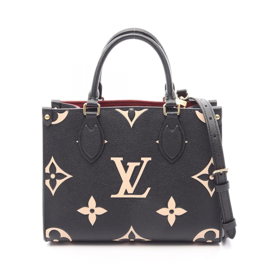 Louis Vuitton OnTheGo PM Bicolor 2-Way Handbag, Leather, Monogram Empreinte, Women's, Black/Beige,: --- Catalog ---Category: SizeSize (HxWxD): 19cm x 25cm x 10cm / 7.48'' x 9.84'' x 3.93''Category: DesignType: HandbagColor: Beige, Black, NoirGender: WomenMaterial: Leather Category: GeneralMPN: M4565