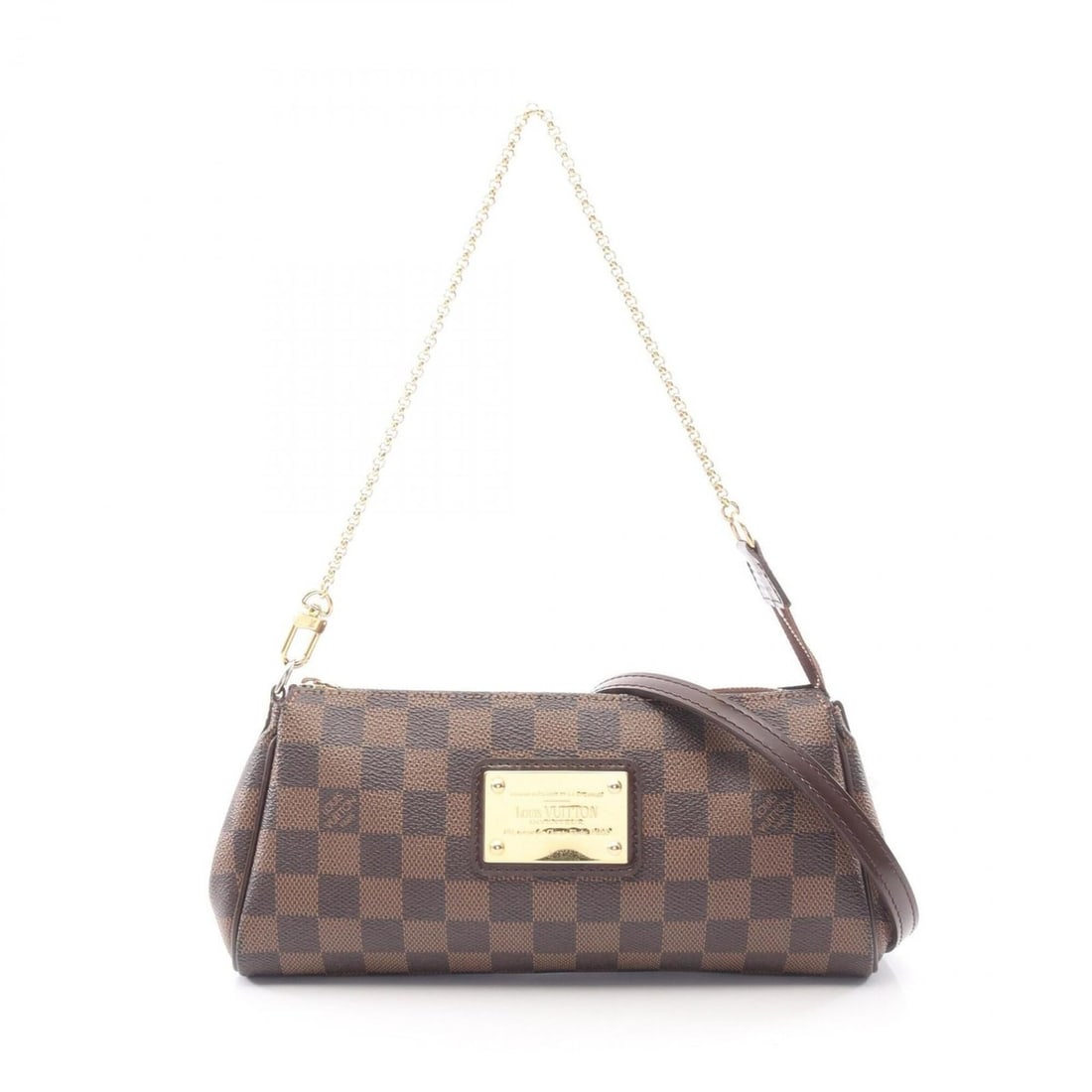 Louis Vuitton Eva Damier Ebene 2-Way Handbag, Coated Canvas Leather, Women's, Brown, N55213: --- Catalog ---Category: SizeSize (HxWxD): 12cm x 25cm x 4cm / 4.72'' x 9.84'' x 1.57''Category: DesignType: HandbagColor: BrownGender: WomenMaterial: Coated canvas , Leather Category: GeneralMPN: N55