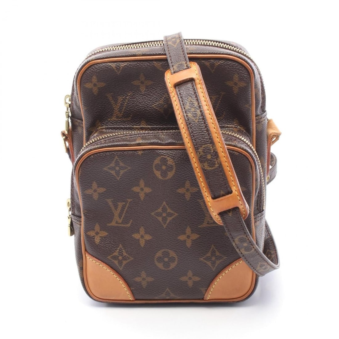 Louis Vuitton Amazon Monogram Shoulder Bag/Handbag, Coated Canvas and Leather, Women's, Brown,: --- Catalog ---Category: SizeSize (HxWxD): 21cm x 15cm / 8.26'' x 5.9''Category: DesignType: Handbag, Shoulder bagColor: BrownGender: WomenMaterial: PVC , Leather Category: GeneralMPN: M45236Brand: Lo