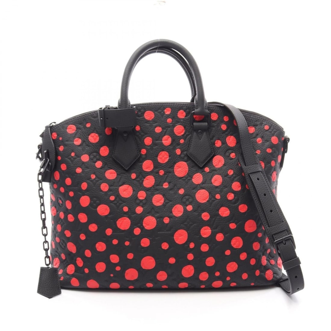 Louis Vuitton LV x YK Lockit 2-Way Boston Bag/Handbag, Leather, Monogram Taurillon Women's,: --- Catalog ---Category: SizeSize (HxWxD): 35cm x 43cm x 16cm / 13.77'' x 16.92'' x 6.29''Category: DesignType: Boston bag, HandbagColor: Black, Monogram, Red colorGender: WomenMaterial: Leather Categ