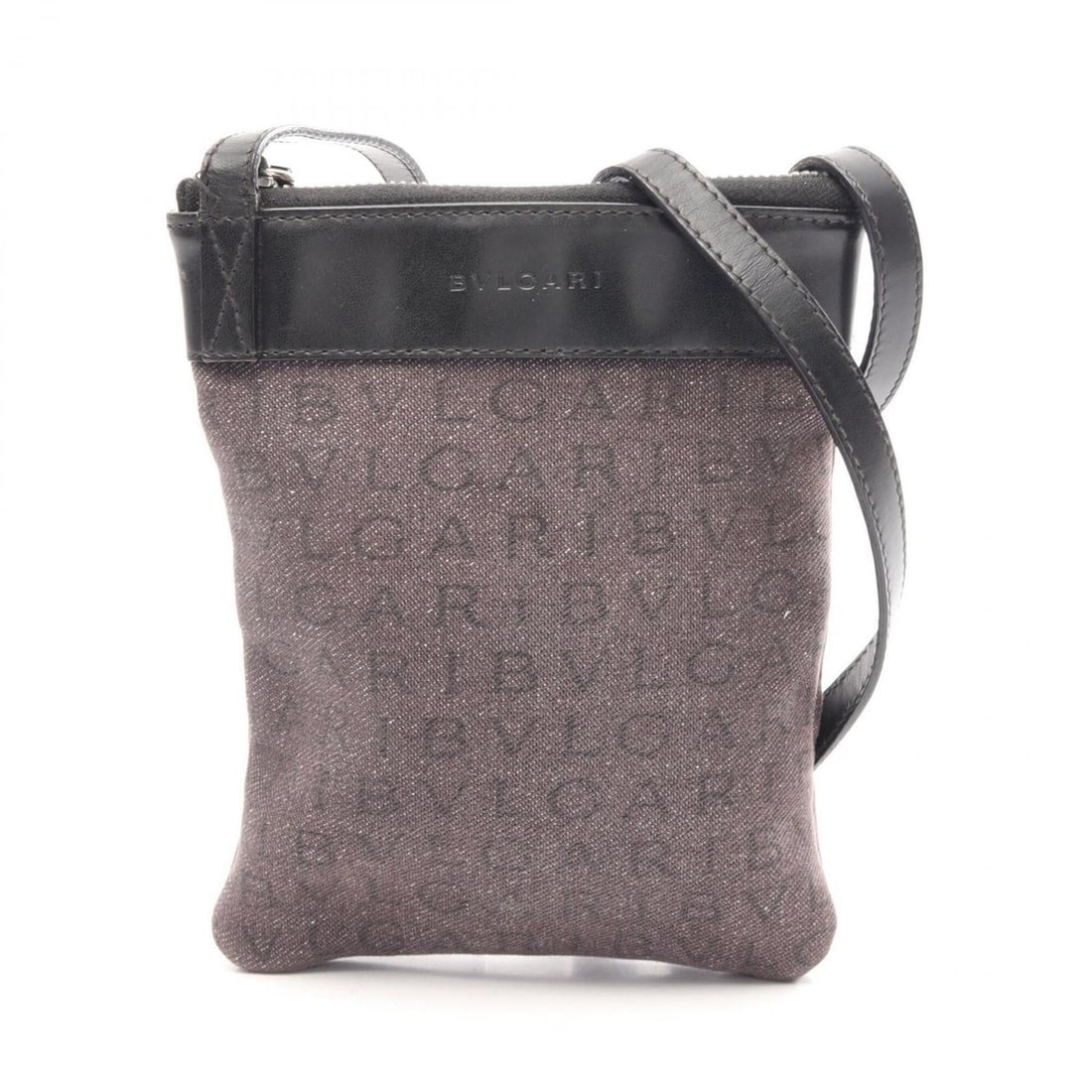 Bulgari BVLGARI Logo Mania Mini Shoulder Bag Handbag Canvas Leather Women's Gray/Black: --- Catalog ---Category: SizeSize (HxWxD): 17cm x 14cm x 1cm / 6.69'' x 5.51'' x 0.39''Category: DesignType: Handbag, Shoulder bagColor: Black, GrayGender: WomenMaterial: Canvas , Leather Category: Ge