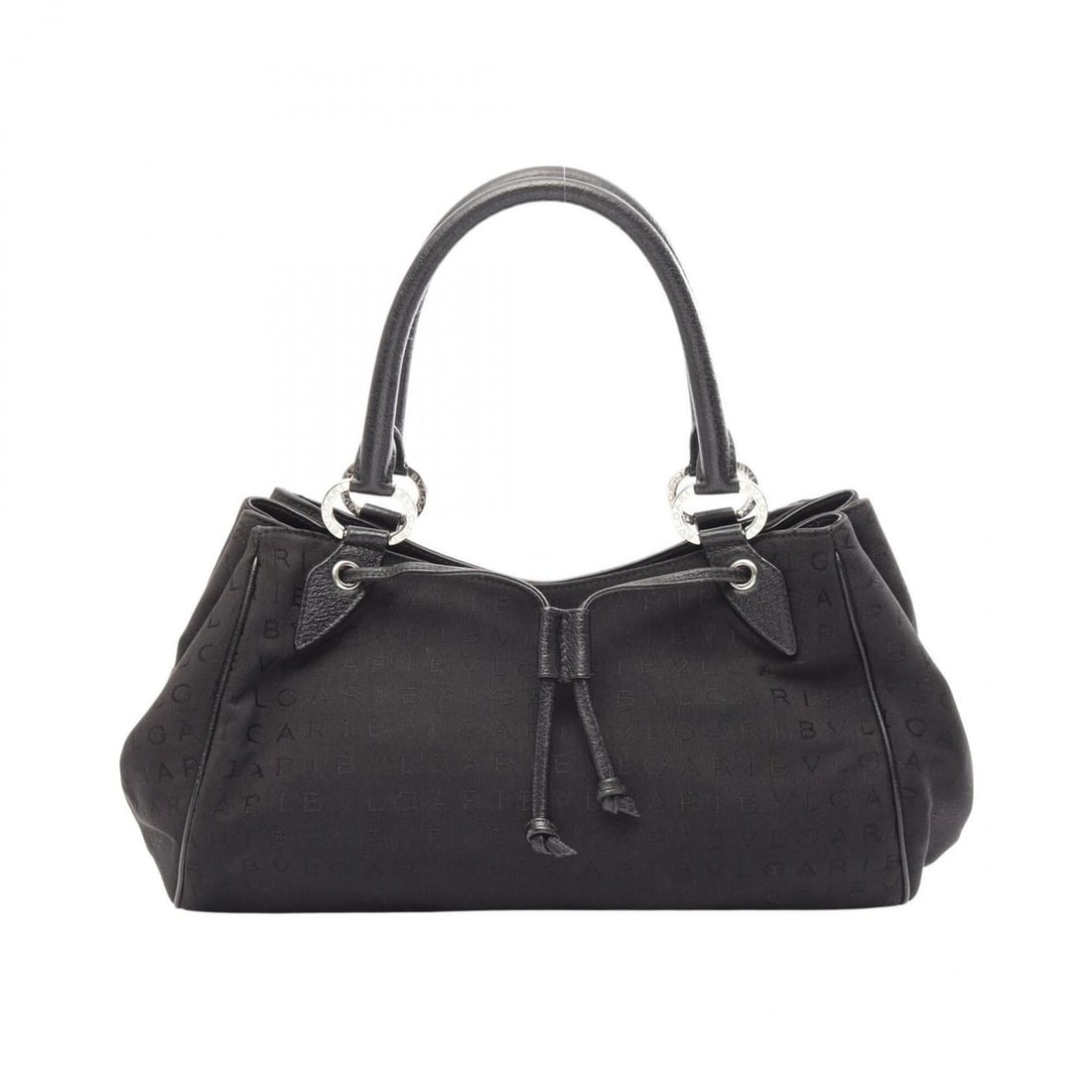 Bulgari BVLGARI Logo Mania Handbag, Canvas Leather, Women's, Black (1 of 16)