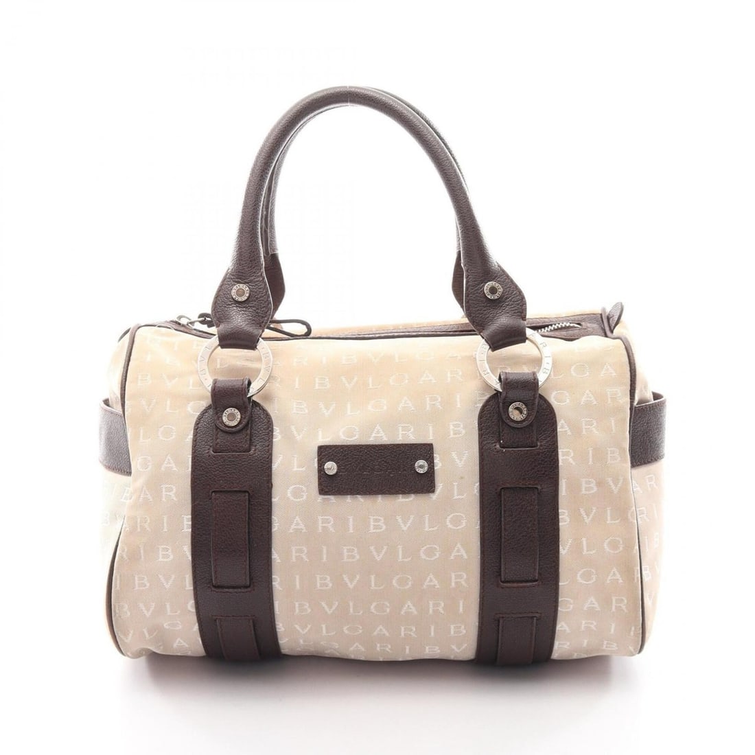Bvlgari Bulgari Logomania Tote Bag/Handbag, Canvas and Leather, Women's, Beige/Brown: --- Catalog ---Category: SizeSize (HxWxD): 21cm x 31cm x 15cm / 8.26'' x 12.2'' x 5.9''Category: DesignType: Handbag, Tote bagColor: Beige, BrownGender: WomenMaterial: Canvas , Leather Category: Gener