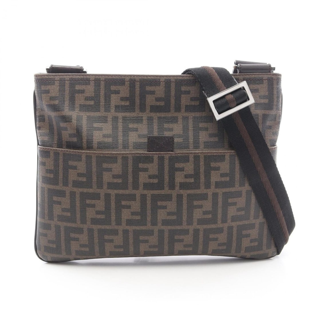 Fendi Zucca Shoulder Bag/Handbag, Coated Canvas Leather, Men's/Women's, Brown: --- Catalog ---Category: SizeSize (HxWxD): 24cm x 31cm x 1cm / 9.44'' x 12.2'' x 0.39''Category: DesignType: Shoulder bagColor: BrownGender: Men,WomenMaterial: Coated canvas , Leather Category: Genera